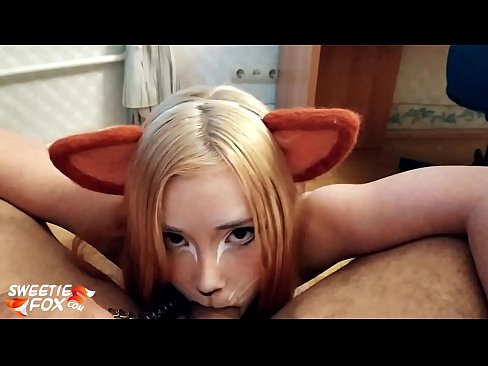 ❤️ Kitsune loro dick na kụkọba n'ọnụ ya ❤️  Ihe na-akpali agụụ mmekọahụ n'ụlọ  ❌️